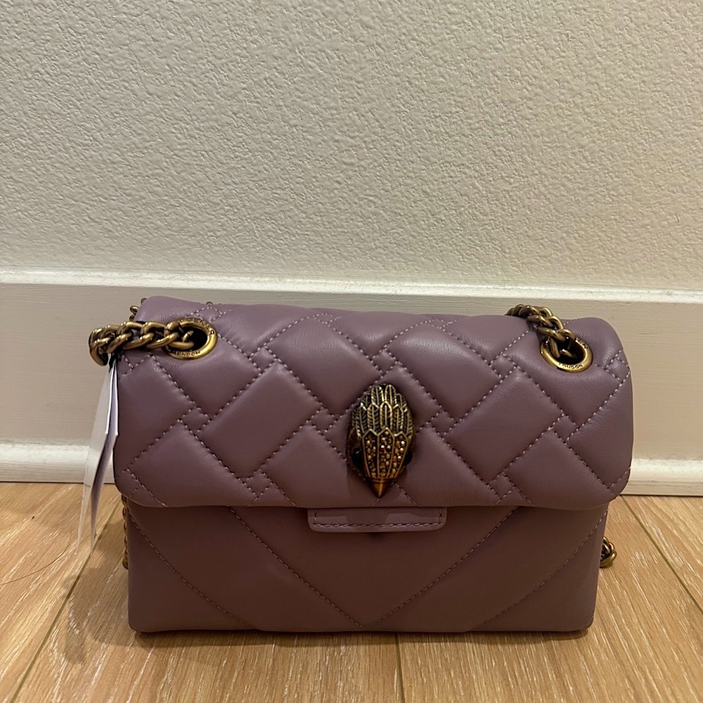Kurt Geiger Quilted Lavender Shoulder Bag